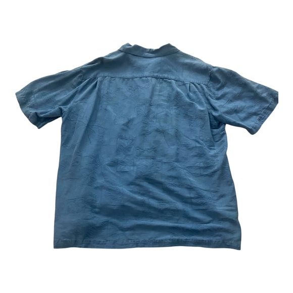 Batik Bay Men’s 100% Washable Silk Button Front Shirt Sz XXL Blue - Picture 2 of 4